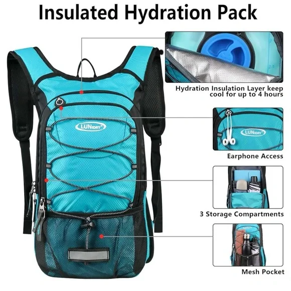 Lunidry Hydration Backpack with bladder NEW without tags - Picture 6 of 8